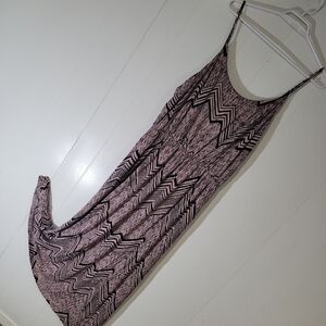 Jessica Pink and Black Patterned Dress